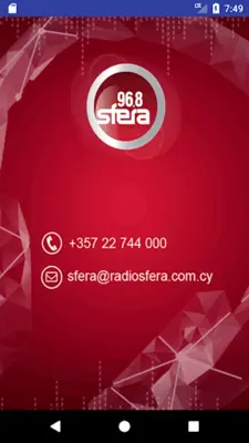 Sfera Radio 96.8 Cyprus android App screenshot 0